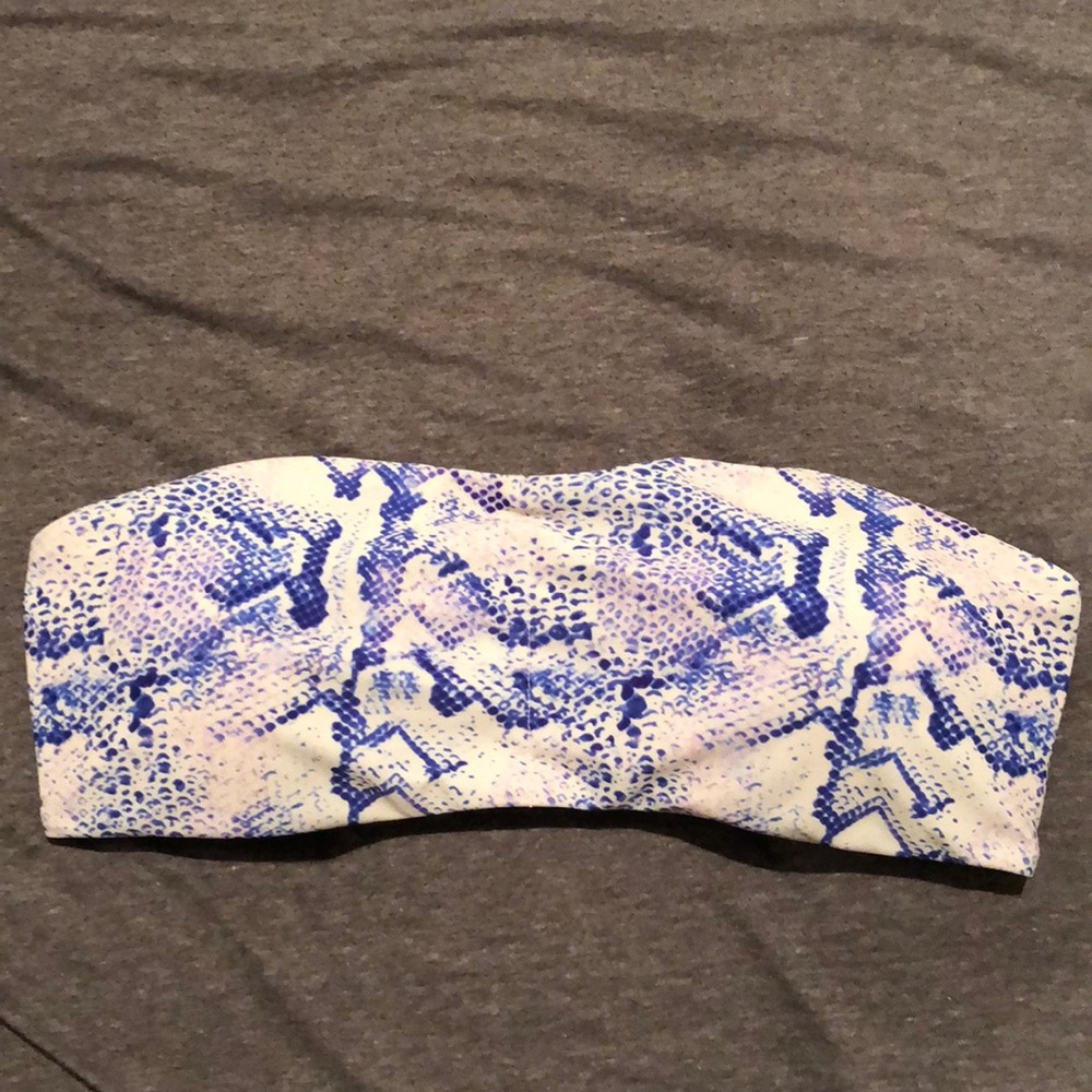SOLD//Topshop Snakeprint Bandeau Bikini